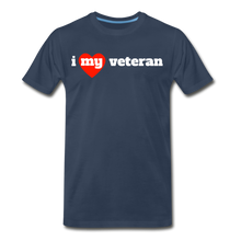 Load image into Gallery viewer, I love my veteran (red heart) - navy