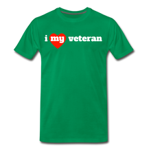 Load image into Gallery viewer, I love my veteran (red heart) - kelly green