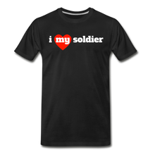 Load image into Gallery viewer, i love my soldier (red heart) - black