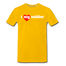 Load image into Gallery viewer, i love my soldier (red heart) - sun yellow