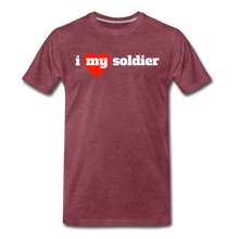 Load image into Gallery viewer, i love my soldier (red heart) - heather burgundy