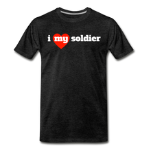 Load image into Gallery viewer, i love my soldier (red heart) - charcoal gray