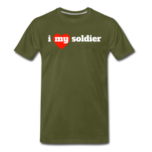 Load image into Gallery viewer, i love my soldier (red heart) - olive green