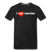 Load image into Gallery viewer, I love my marine (red heart) - black