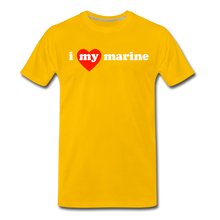 Load image into Gallery viewer, I love my marine (red heart) - sun yellow