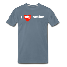 Load image into Gallery viewer, i love my sailor (red heart) - steel blue