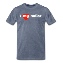 Load image into Gallery viewer, i love my sailor (red heart) - heather blue