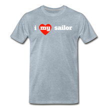 Load image into Gallery viewer, i love my sailor (red heart) - heather ice blue