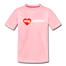 Load image into Gallery viewer, I love my soldier (Y) red heart - pink