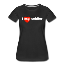 Load image into Gallery viewer, i love my soldier (W) red heart - black