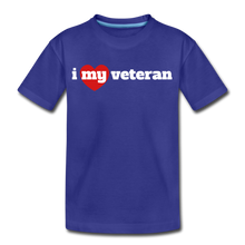 Load image into Gallery viewer, I love my veteran (Y) - royal blue