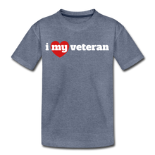 Load image into Gallery viewer, I love my veteran (Y) - heather blue
