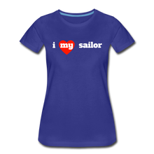 Load image into Gallery viewer, i love my sailor (W) red heart - royal blue