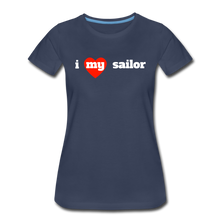 Load image into Gallery viewer, i love my sailor (W) red heart - navy