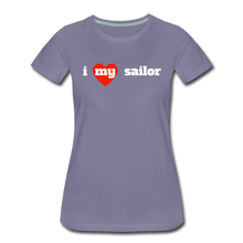Load image into Gallery viewer, i love my sailor (W) red heart - washed violet