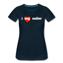 Load image into Gallery viewer, i love my sailor (W) red heart - deep navy