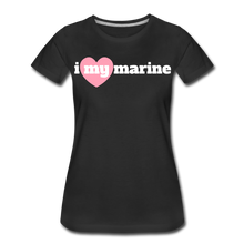 Load image into Gallery viewer, i love my marine (W) pink heart - black