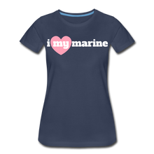 Load image into Gallery viewer, i love my marine (W) pink heart - navy