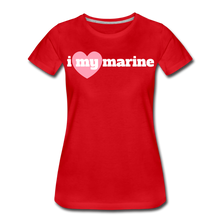 Load image into Gallery viewer, i love my marine (W) pink heart - red