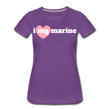 Load image into Gallery viewer, i love my marine (W) pink heart - purple