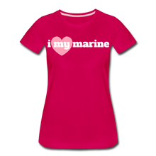 Load image into Gallery viewer, i love my marine (W) pink heart - dark pink
