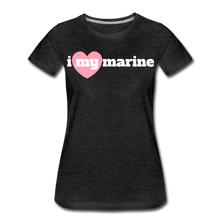 Load image into Gallery viewer, i love my marine (W) pink heart - charcoal gray