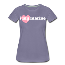 Load image into Gallery viewer, i love my marine (W) pink heart - washed violet
