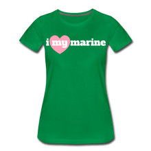 Load image into Gallery viewer, i love my marine (W) pink heart - kelly green