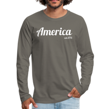 Load image into Gallery viewer, America '76 - (men's long sleeve) - asphalt gray