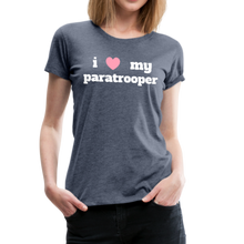 Load image into Gallery viewer, I love my paratrooper (W) - heather blue