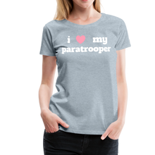 Load image into Gallery viewer, I love my paratrooper (W) - heather ice blue