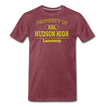 Load image into Gallery viewer, Hudson High, Lacrosse (Gold) - heather burgundy