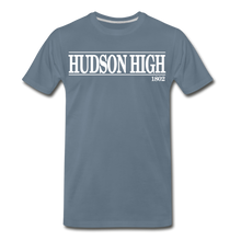 Load image into Gallery viewer, Hudson High, 1802 (White font) - steel blue