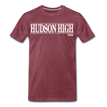 Load image into Gallery viewer, Hudson High, 1802 (White font) - heather burgundy