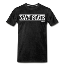 Load image into Gallery viewer, Navy Sate, White Font - charcoal gray