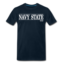 Load image into Gallery viewer, Navy Sate, White Font - deep navy