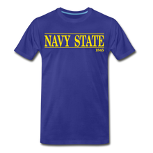 Load image into Gallery viewer, Navy State, 1845 (Gold font) - royal blue