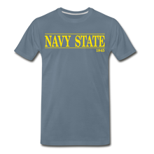 Load image into Gallery viewer, Navy State, 1845 (Gold font) - steel blue