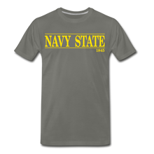 Load image into Gallery viewer, Navy State, 1845 (Gold font) - asphalt gray