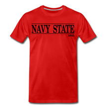 Load image into Gallery viewer, Navy State 1845, (Black Font) - red