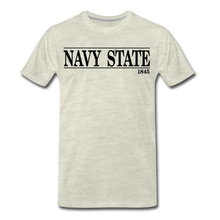 Load image into Gallery viewer, Navy State 1845, (Black Font) - heather oatmeal