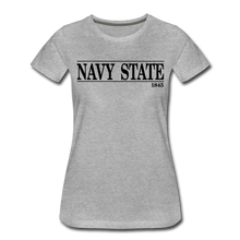 Load image into Gallery viewer, Navy State, 1845 (W) (Black Font) - heather gray