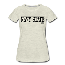 Load image into Gallery viewer, Navy State, 1845 (W) (Black Font) - heather oatmeal