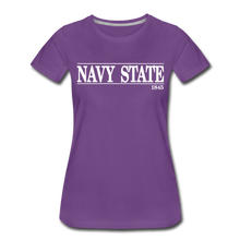 Load image into Gallery viewer, Navy State, 1845 (W) (White Font) - purple