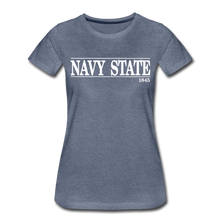 Load image into Gallery viewer, Navy State, 1845 (W) (White Font) - heather blue