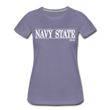 Load image into Gallery viewer, Navy State, 1845 (W) (White Font) - washed violet