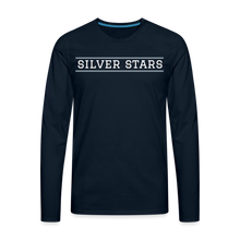Load image into Gallery viewer, Men's LS Silver Stars - deep navy