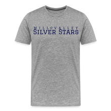 Load image into Gallery viewer, Mill Valley Silver Stars White SS w/ MV on R/S - heather gray