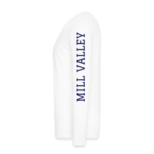 Load image into Gallery viewer, Men's long sleeve with Star and Mill Valley Jaguars on sleeves - white