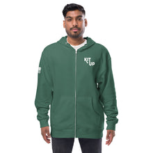 Load image into Gallery viewer, Unisex fleece zip up hoodie